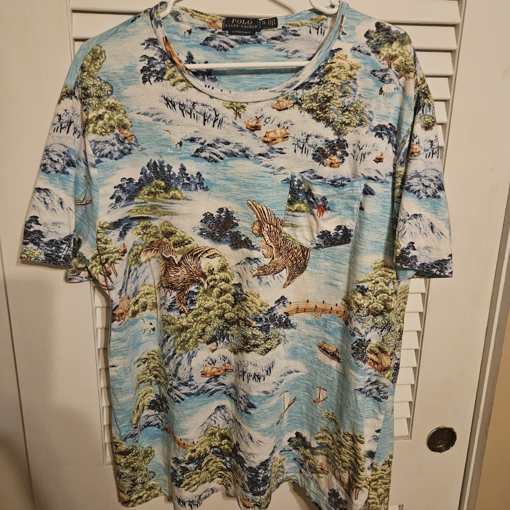 Polo by Ralph Lauren Men's Nature Print Tee - Size Xl Slim Fit VINTAGE